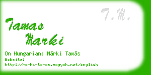 tamas marki business card