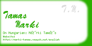 tamas marki business card